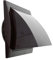 4'' Inch / 100 mm Brown Exhaust Hood Vent with Rain Cover and Flap, Indoor and Outdoor Air Vent Duct Cover, 6'' x 6'' Inch Exhaust Cap