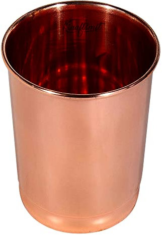 Kraaftsmit Bicchiere in rame 100% puro rame, bicchiere, servire Ware & Drinkware, set di 4 bicchieri di rame, 300 ml