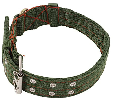 Jiawu Ziegenhalsband, Verstellbares Kleines Schafhalsband, Verschleißfestes Viehhalsband mit Zweireihiger Dornschließe, Langlebiges Tierbindungshalsband für Nutztiere, Ziege,