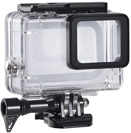 Custodia Impermeabile Compatibile con GoPro Hero 7/6/5/(2018) Black Custodia Protettiva Subacquea 45M con Vite lunga e Base Montaggio
