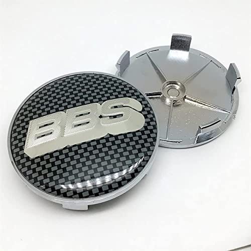 ZYHHDP 4 X Reifen & Felgen Radnabenkappen Emblem-Aufkleber Aufkleber, füR BBS 68mm Staubdichtes Styling-ZubehöR