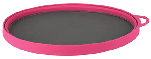Lifeventure Silicon Ellipse Collapsible and Portable Flexi-Plate for Camping, Travel & Outdoor - Pink