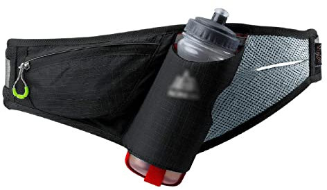 MYSUNBAR Ceinture avec bouteille d'eau, sac banane avec porte-bouteille pour la course, le jogging, les femmes et les hommes
