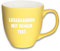 Mahlwerck XL Jumbotasse, selbst gestalten, große Porzellan-Kaffeetasse mit matter Oberfläche, Tasse personalisieren mit Namen, Geschenk, 400-450ml, mit eigener Textgravur, Cool Yellow
