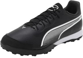 PUMA Unisex King Pro Tt Soccer Shoe, Black White, 44.5 EU
