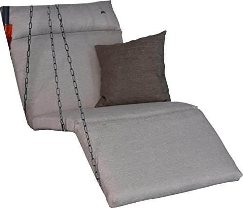 Angerer Freizeitmöbel GmbH Hollywoodschaukel Auflage 1-Sitzer Swing Smart - passend für viele 1-Sitzer Hollywoodschaukeln mit Fußteil - Schaukelauflage Made in Germany (Beige)