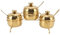 Sugar Bowl Set, Stainless Steel Seasoning Containers Set Gold Spice Sugar Container with Spoon and Lid Salt Bowl Salt Container for Home(Gold)