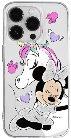 ERT Group Handyhülle für Apple iPhone 14 PRO Original und offiziell Lizenziertes Disney Muster Minnie 036 optimal an die Form des Handy angepasst, teilweise transparent