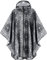 ANYOO Wasserdicht Radfahren Regen Poncho Portable Leichte Regenjacke Mit Kapuze Fahrrad Compact Regen Cape Wiederverwendbare Unisex für Backpacking Camping Outdoors,Schwarze Blume,Einheitsgröße