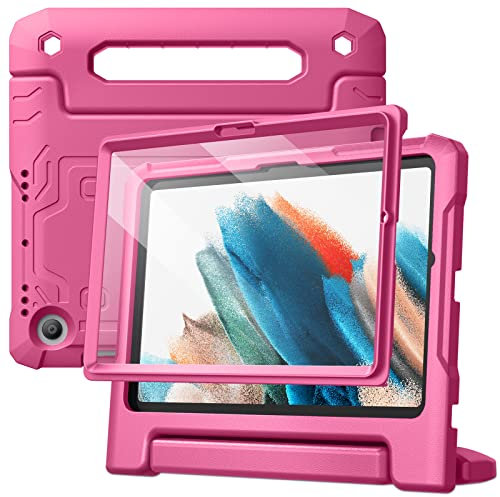 JETech Custodia Bambini per Samsung Galaxy Tab A8 10,5 Pollici 2021 (SM-X200/X205/X207) con Pellicola Prottetiva Integrata, Protezione Tablet Cover per Antiurto con Supporto (Prugna)