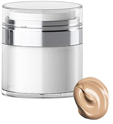 Sysdisen Flacon sous Vien Crème, Contenant Hydratant 50 ML avec Pompe, Flacon Pompe sans Air, Bouteille Crème Voyage Rechargeable, Distributeur Crème Anti-Fuite ge