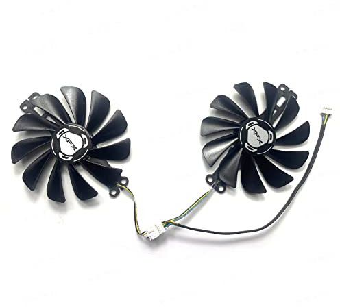 HUAYUWA 95mm FY010010M12LPA DC12V 0.45A 4Pin GPU Carte Graphique Ventilateur Refroidisseur pour XFX RX6600 6600XT 6650XT Ventilateur de Refroidissement Carte Graphique