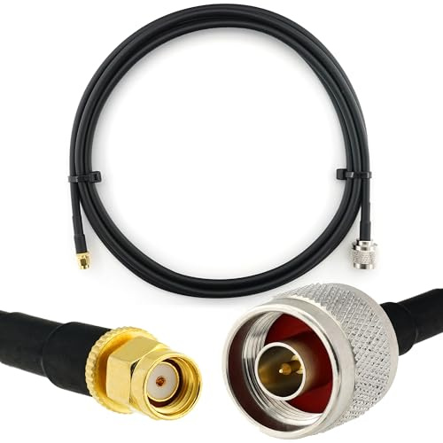 RANGEFUL 3m RP-SMA Stecker auf N Stecker Koaxialkabel — 3 Meter Verlustarmes HF-240 (LMR 240 Äquivalent) Antennenkabel 50ohm Verlängerungskabel — für WiFi Router Antenne Wireless RF WLAN Radio Modem