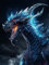 Diymood 5D Diamant Painting Kit Drache - DIY Diamond Painting Mythen Bilder Zubehör für Runde Diamond Kreuzstich Stickerei - Dekorative Kunst für Büro und Zuhause - Wandbild 30x40 cm