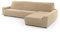 SOFASKINS® super elastischer Chaise Longue überzug, Sofabezug rechte Lange Armlehne, Sofa überzug atmungsaktiv, bequem und langlebig, Kompatible Abmessungen des Sofas (210-340 cm), Farbe beig