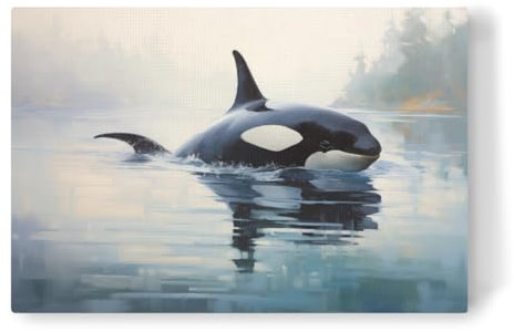 artboxONE Leinwand 150x100 cm Natur Orca-Gemälde von Peter_wey