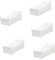 TOYANDONA 5st Mini-puppenhausbett Möbel Spielzeug Vorgeben Mini-hausbett Puppenbett Kleines Holzbett Puppenhaus Mit Minibett Miniatur Holzbett Miniaturbettmodell Hölzern Weiß Ob11