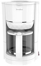 Terraillon - Cafetière filtre Electrique DIAMANT BLANC - Verseuse verre - 980W - Capacité 1,25L - Maintien au chaud - Indicateur de niveau d'eau- Fonction anti-goutte - Base reliefée effet Diamant
