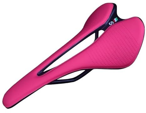 BLacOh Fahrradsattel Herren Ultraleichtes, atmungsaktives, bequemes Sitzkissen, schmaler und Kleiner Sattel, empfohlen for Damen-Fahrradsattel-Teilekomponenten Fahrradsattel (Color : Pink)