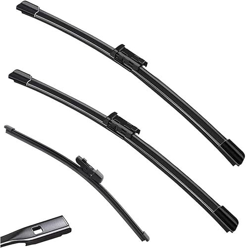 ZLxsmy Auto-Scheibenwischer-Set für VW Polo 6R Hatchback 2009-2017,Vorne + Hinten Wischer Klingen,Das Material ist langlebig und die Fenster sind sauber