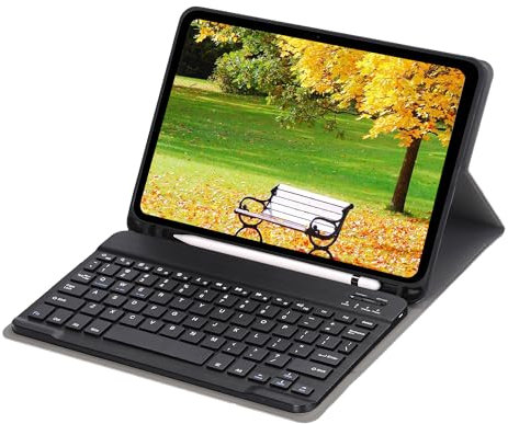 leleyo Tablet Tastatur Hülle für iPad 10.2 2019/2020/2021/air3/Pro 10.5 Zoll Smart Cover Magnetisch mit abnehmbarer kabelloser Bluetooth-Tastatur für iPad 10.2 2019/2020/2021/air3/Pro, Schwarz