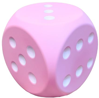 Lucky Dice Dado Gigante in Schiuma, 15 cm, Gioco da Tavolo Educativo, Multicolore (Rosa)