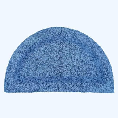 Homescapes Halbrunde Badematte blau, Premium Badvorleger 50x80 cm, Badteppich Baumwolle mit Wende-Design