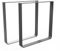 mina concept Tischkufen Flachstahl gebogen – Schwarz – Gestell U Form – Breite 70 cm, Höhe 72 cm Profil 80 x 8 mm – 2 Stück – U F 8008 SW