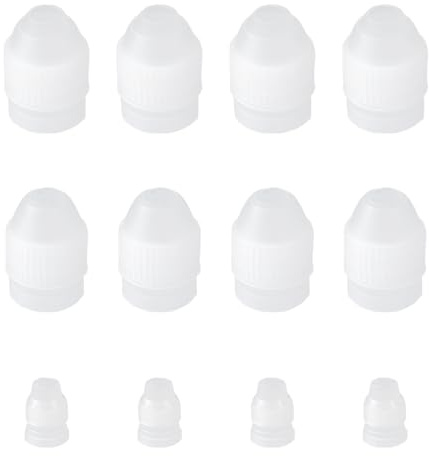 Tabanzhe 12PCS Piping Nozzle Couplers,Reusable Icing Converter Set | 16mm, 20mm and 24mm Sizes,Food-grade PP Plastic, Cake Decorating Tool for Baking, Easy to Clean, Dishwasher Safe