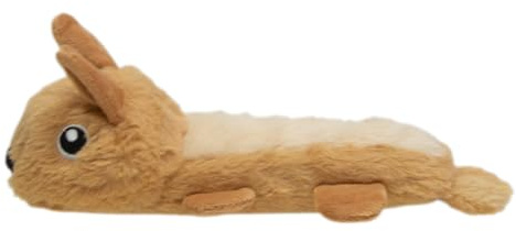 JACK AND VANILLA Weicher realistischer Plüschhase für Hunde und Katzen, ideal zum Spielen und Komfort, leicht, maschinenwaschbar, 24 cm, Beige, für alle Rassen