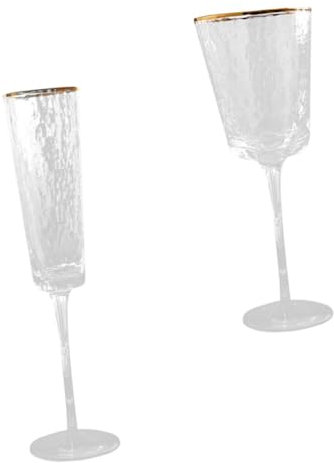 Ciieeo 2St Rotweinglas Strasssteine Frau Weingläser Flaschen Trinken weinprobe weinverkostung wassernapf Weinbecher wischtelgeschenk hochzeitsdeko Partyzubehör dekorativer Kelch Golden