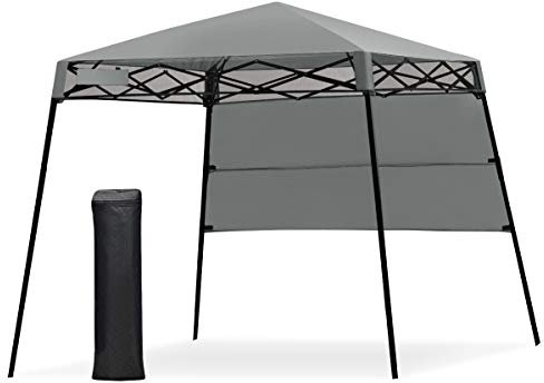 COSTWAY Pavillon 2x2 m, Faltpavillon Höhenverstellbar, Wasserdicht & Sonnenschutz Partyzelt Gartenzelt mit Tasche, Gartenpavillon für Outdoor, Garten, Party, Camping, Barbecue (Grau)