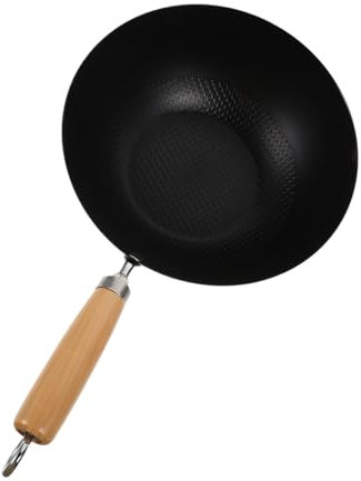 ULTECHNOVO Sartén Wok Mini de Hierro Japonés Sin Recubrimiento para Cocción Casa Multiusos de Limpiar Utensilio Esencial de Cocina