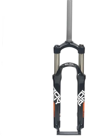 KANGXYSQ 24 Pollici Forcella Ammortizzata for Mountain Bike 1-1/8 Dritta 100 Mm Corsa Forcelle Anteriori for Bici Freno A Disco QR 9 Mm Ammortizzatore Meccanico Verrouillage Manuel(Black Orange)