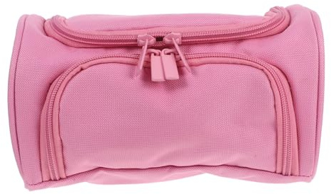 DOITOOL Großes Oxford Federmäppchen Federtasche mit Reißverschluss Vielseitig als Kosmetiktasche Nutzbar Rosa Stifttasche aus Robustem Schmutzabweisendem Material Leicht und Tragbar für