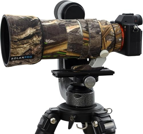 Rolanpro Cubierta de Lente de Camuflaje para Sony FE 70-200 mm F/2.8 GM OSS II Funda Protectora para Lente - #49 Reed Impermeable