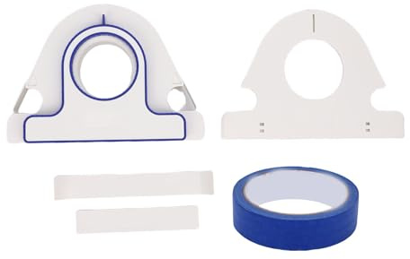 Denash Maskierung des Lackbandspenders Set, Tragbarer Cutter für Zierleiste, Türfensterrahmen, Applikator -Werkzeug mit 25 Mm Breite Blaues Malerband, Echte Genauigkeit Erreichen,