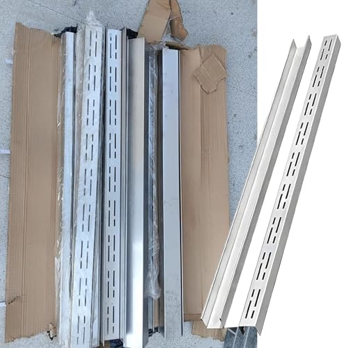 CHZDPP entwässerungsrinne 3,5 cm schmale Rinnenentwässerung, unsichtbare Edelstahlentwässerung mit abnehmbarem Gitterrost, hohe Tragfähigkeit und einfache Installation(Pack of 15)