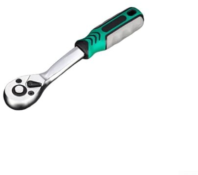 UrbanHui Drehkopf-Ratsche 72 Zähne, Ratschenschlüssel-Set, umkehrbarer Antrieb, 5-Grad-Schnellspanner-Drehung, 1/4 Zoll, 3/8 Zoll, 1/2 Zoll Größen für Stecknuss (3 Stück)