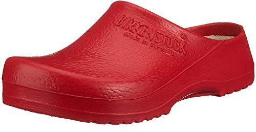 Größe 46 Birkenstock PU-Clogs Rot Super Birki Obermaterial Polyurethan Futter Polyurethan Fussbett Kork/Textil rutschhemmende Laufsohle aus Polyurethan Fußbett bei 30°C und Schuh bei 80°C waschbar 68031