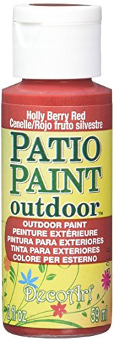 DecoArt Outdoor Acylic Paint, Acrylic, Holly Berry Red, 59 ml (Pack of 1)