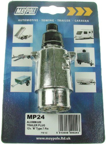 Maypole 12N Type 7 Pin Aluminium Plug for Caravan & Trailers