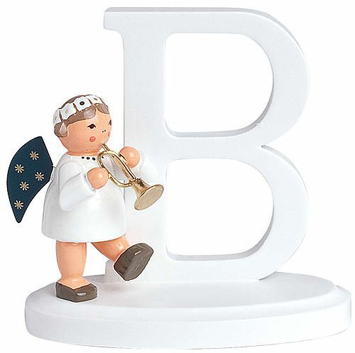 KWO Olbernhau Engel-Buchstabe B, 7 cm, Mehrfarbig