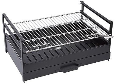 Sauvic 02728 - Cajón Barbacoa con Parrilla Inoxidable, 60 x 40 cm