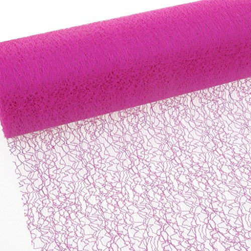 Deko und Band Spiderweb Tischband - (30cm x 5 Meter, Pink)