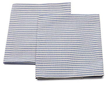 LinenMe Set 2 Küchentücher Blau Leinen Baumwolle Jazz, 47 x 70 cm