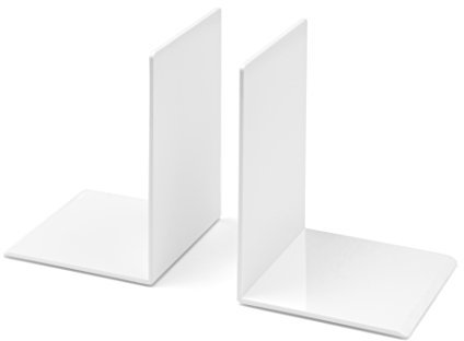 OSCO White Hi-Gloss Bookends