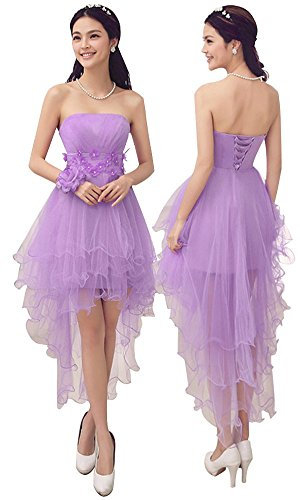 Drasawee Damen A-Linie Brautschleier Gr. 46, Blau - Purple D
