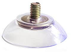 M5 Durchmesser 3 cm Klein Klares PVC Schrauben Saugnapf Haken, Gewindelänge 0,6 cm, Mit Überwurfmutter, 5 Stück (M5x6 D3CM)