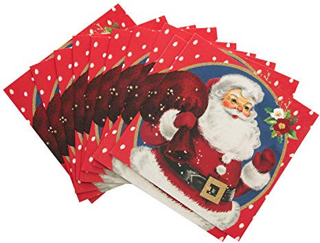 Hallmark 25500677 Charity Weihnachtskarten-SetSanta – 10 Karten, 1 Design